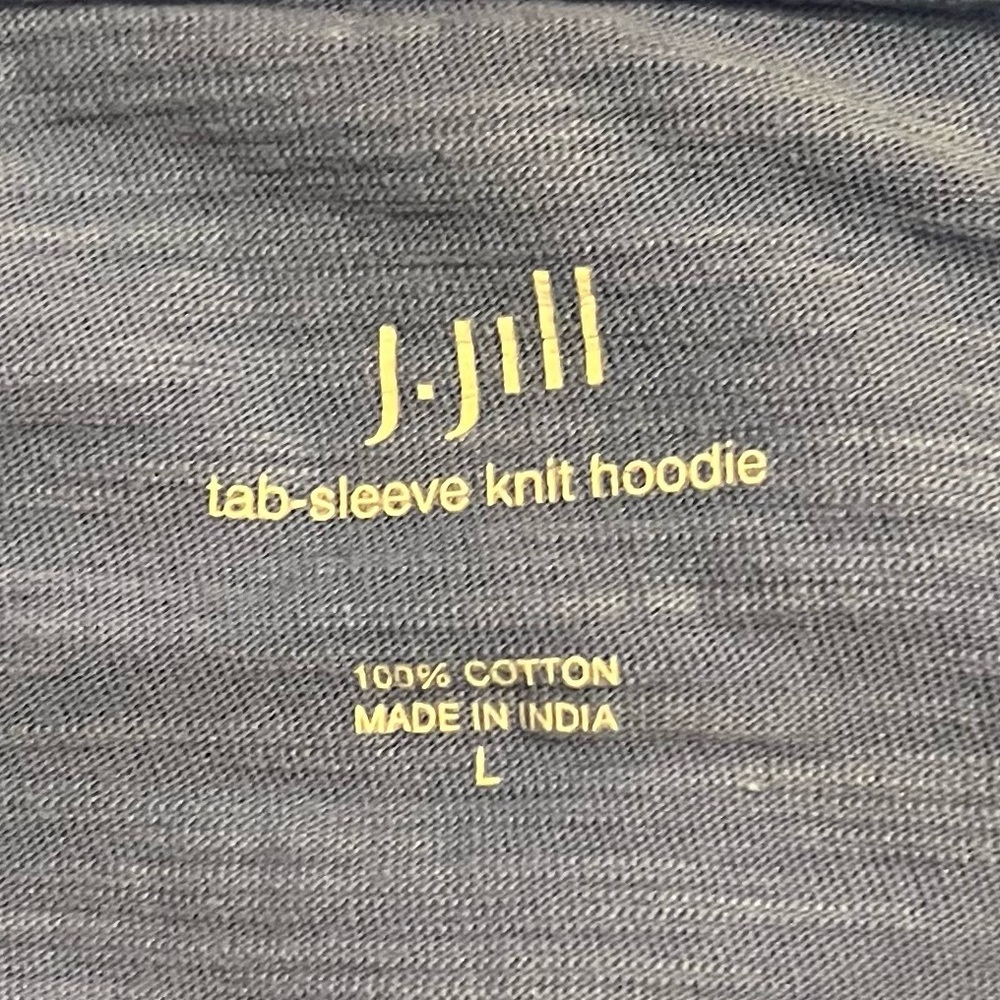 J Jill Tab-Sleeve Knit Hoodie - Picture 3 of 3